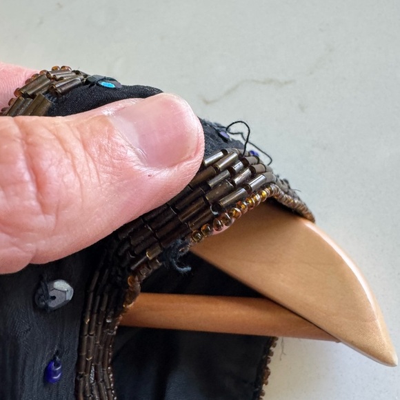 Vintage Together ! Black Sequin Tank Safari Lined Retro / 10 - Picture 10 of 12